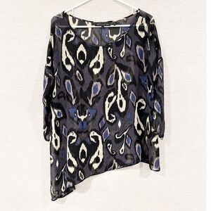 Rag and bone silk paisley blouse sheer size small